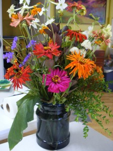 Zinnia and cut garden flowers